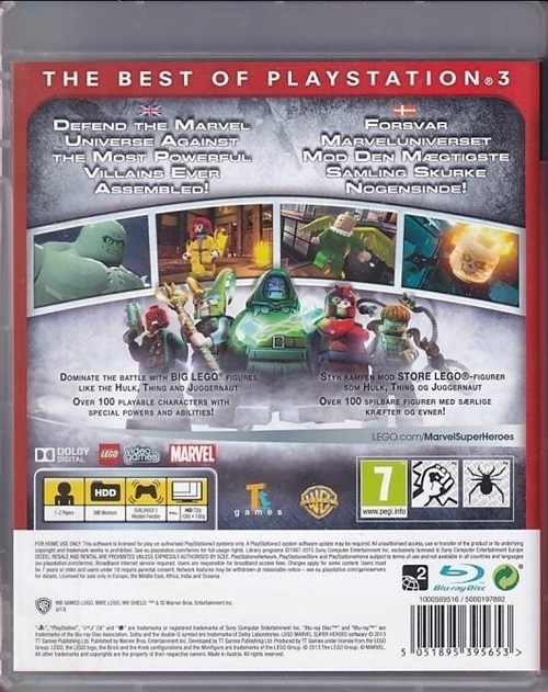 Lego Marvel Superheroes  - PS3 Essentials (B Grade) (Genbrug)